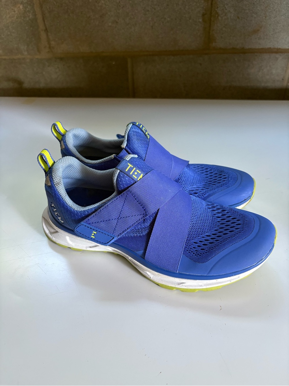 Women’s Tiem Shoes in Blue with Lime Accents